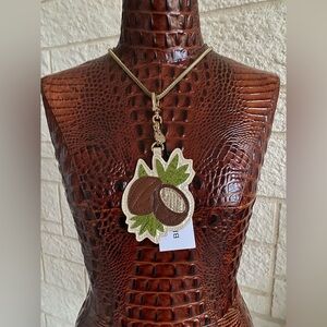 LIMITED EDITION🌴🥥EXCLUSIVE BRAHMIN COCO MICHELE🥥COCONUT TASSEL PURSE CHARM